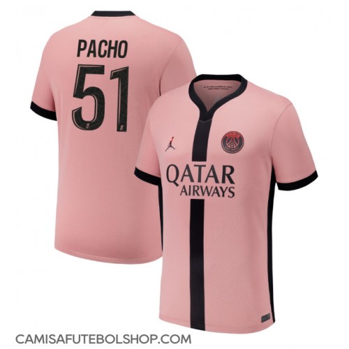 Camisa de time de futebol Paris Saint-Germain Willian Pacho #51 Replicas 3º Equipamento 2024-25 Manga Curta